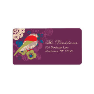 Elegant Bird In Paradise Mailing Label