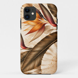 Elegant Bird of Paradise & Ginkgo Botanical Artwor Case-Mate iPhone Case