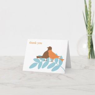 Elegant Bird Silhouettes Thank You Card