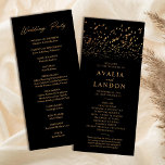 Elegant Birds Black and Gold Wedding Program<br><div class="desc">These gorgeous wedding programs feature a flock of birds in faux gold foil over a pure black background. Elegant,  stylish,  and unique - perfect for your special day!</div>