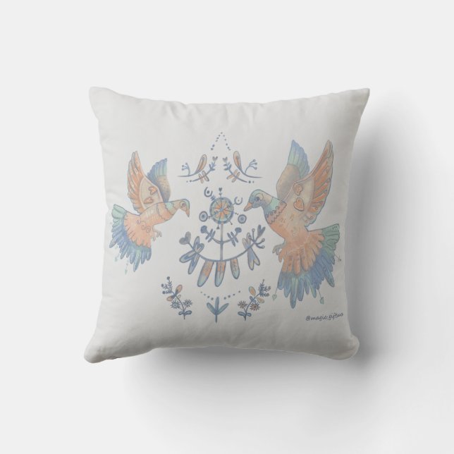 elegant birds cushion (Back)