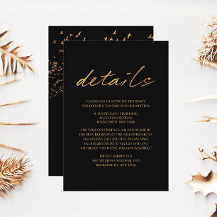 Elegant Birds of a Feather Wedding Details Enclosure Card