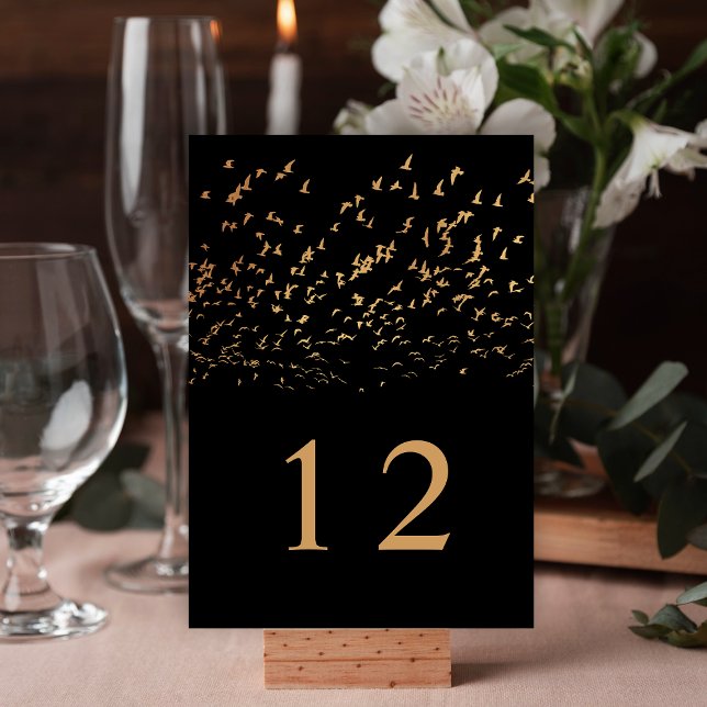 Elegant Birds of a Feather Wedding  Table Number (Creator Uploaded)