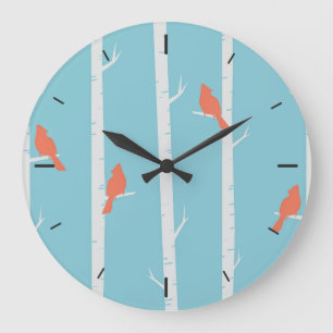 Elegant Birds on the Branches   Wall Clock