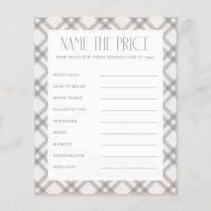 Elegant Birth Year Name the Price Game