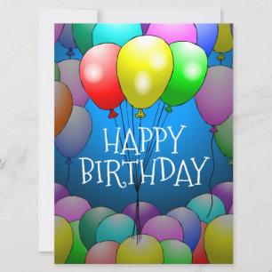 Elegant Birthday Balloons Card