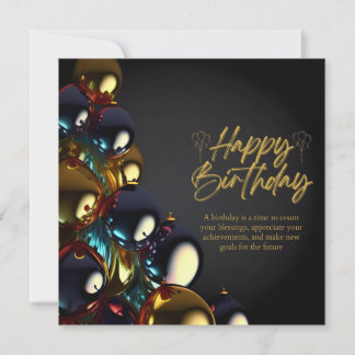 Elegant Birthday Blessings Announcement