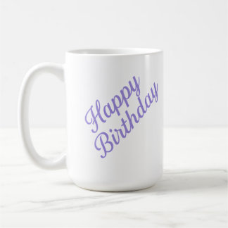 Elegant Birthday Calligraphy Design Coffee Mug