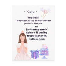 Elegant Birthday Card for Her – Personalized Greet