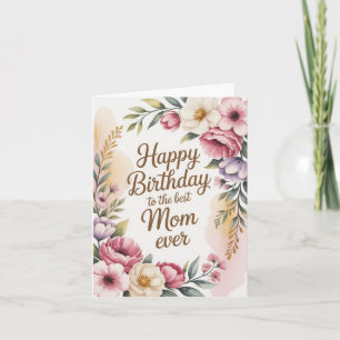 Elegant Birthday Card for Mum