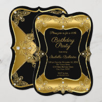 Elegant Birthday Party Black Gold Elite Diamond 3