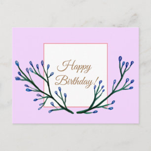 Elegant Birthday Postcard