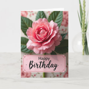 Elegant Birthday Rose Card
