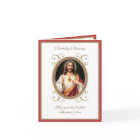 Elegant Birthday Sacred Heart  Jesus Vintage Card