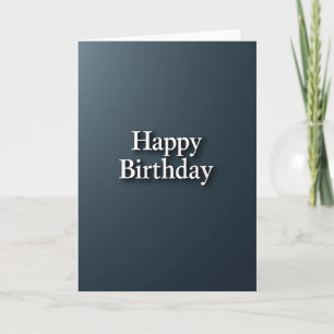Elegant Birthday Teal Shadow Card