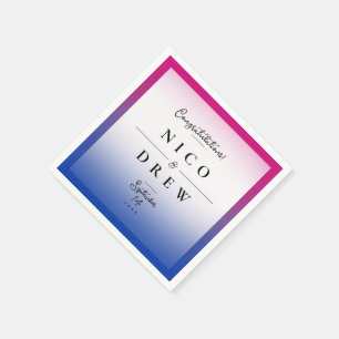 Elegant Bisexual Pride Wedding Napkin