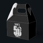 Elegant Black 50th Any Age Birthday Party  Favour Box<br><div class="desc">Elegant Black Personalised 50th Any Birthday Party custom favour box</div>