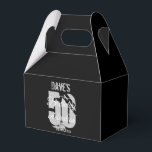 Elegant Black 50th Any Age Birthday Party  Favour Box<br><div class="desc">Elegant Black Personalised 50th Any Birthday Party custom favour box</div>
