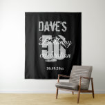 Elegant Black 50th Birthday Party  Tapestry<br><div class="desc">Elegant Black 50th Birthday Party Backdrop Tapestry</div>