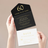 Elegant Black 60th Birthday Party