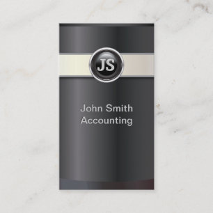 Elegant Black Accountant Business Card