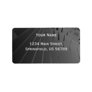 elegant black address label