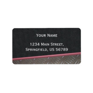elegant black address label