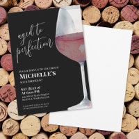 Elegant Black Aged To Perfection Wine Birthday