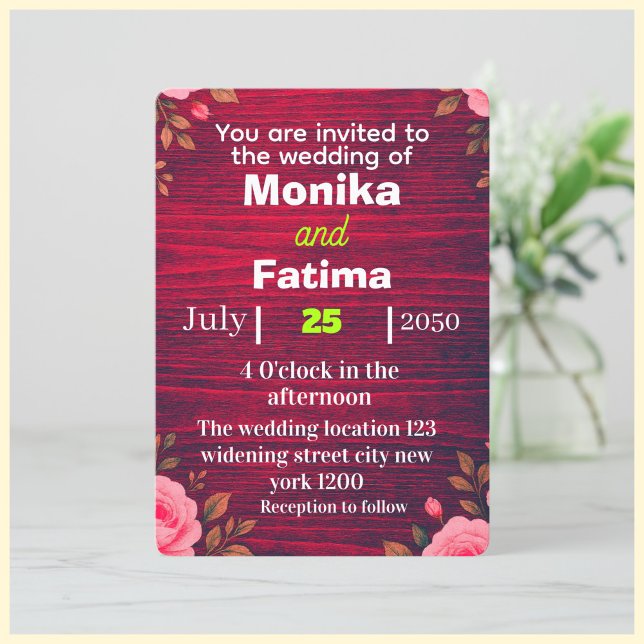 Elegant Black and Blue Wedding Invitation  (Creator Uploaded)