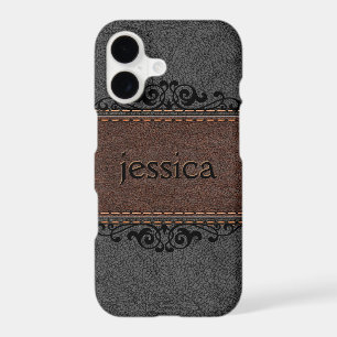 Elegant Black And Brown Vintage Leather