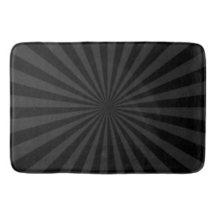 Elegant Black and Charcoal Burst Customise This Bath Mat