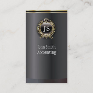 Elegant Black and Gold Accountant Business Card