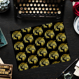 Elegant Black and Gold Art Deco Lady Tissue Paper