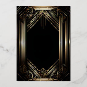 Elegant Black and Gold Art Deco  Wedding