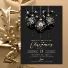 Elegant black and gold baubles luxury Christmas