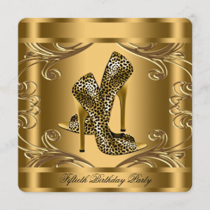 Elegant Black and Gold Birthday Party Invitation