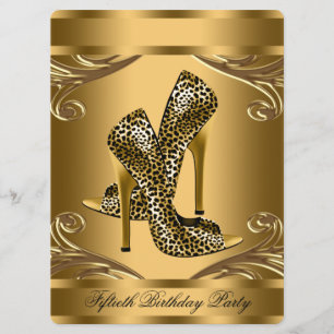 Elegant Black and Gold Birthday Party Invitation