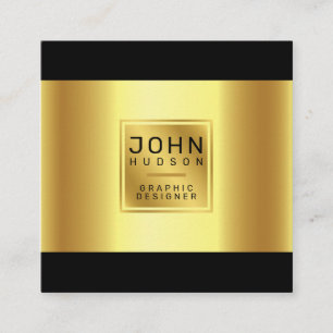 Elegant Black and Gold Business Card