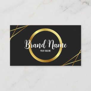 Elegant Black and Gold Business Card