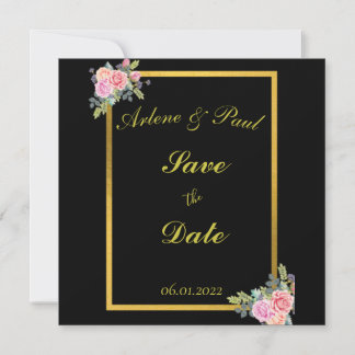 Elegant Black and Gold Card