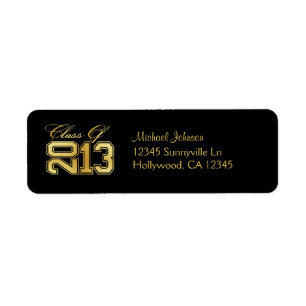 Elegant Black and Gold Class of 2013