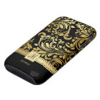 Elegant Black and Gold Damask wiht Monogram