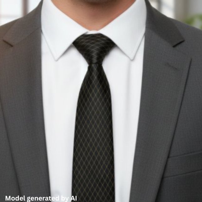 Elegant Black and Gold Diamond Tie (Creator Uploaded)