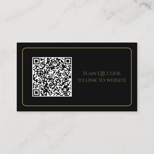 Elegant Black and Gold Enclosure Cards (Back)