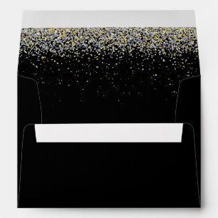 Elegant Black And Gold Envelope