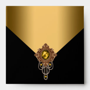 Elegant Black and Gold Envelopes