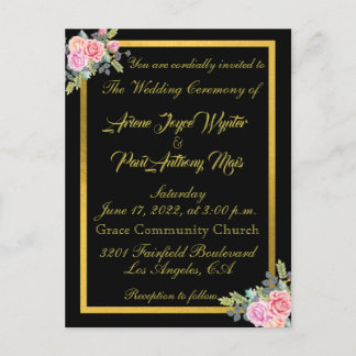 Elegant Black and Gold Invitation