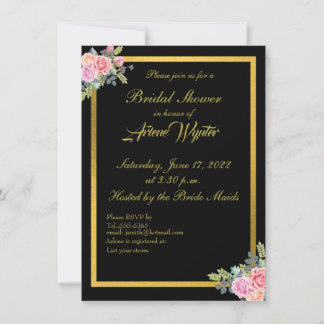 Elegant Black and Gold Invitation