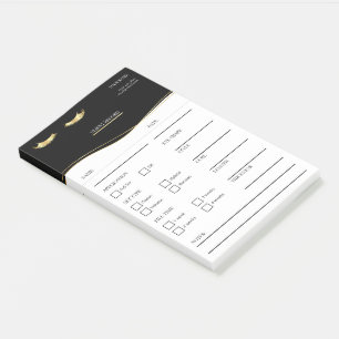 Elegant black and gold Lash Client Post-it® Notes