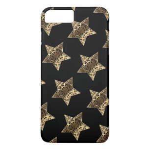 Elegant Black and Gold Look Stars Pattern iPhone 8 Plus/7 Plus Case